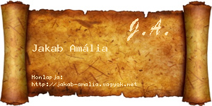 Jakab Amália névjegykártya