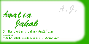 amalia jakab business card